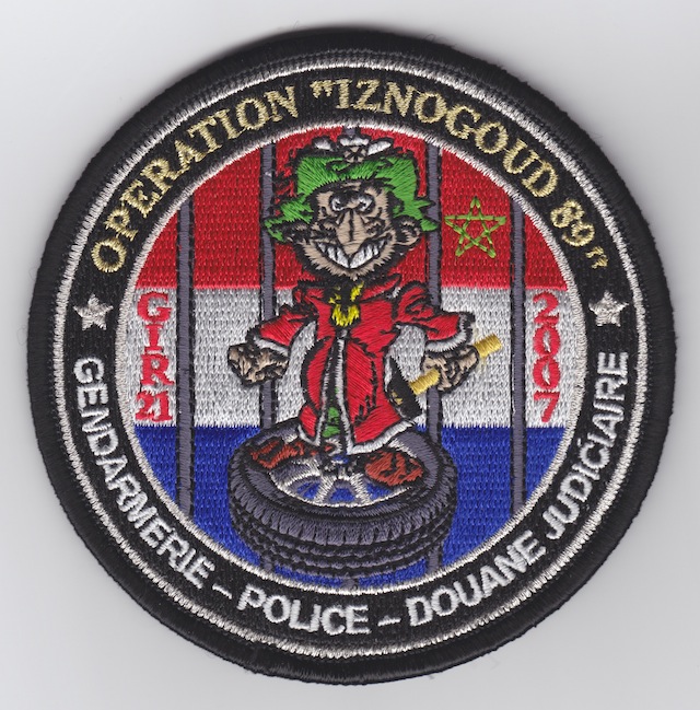 FRENCH POLICE  "OPERATION IZNOGOUD " PATCH 
