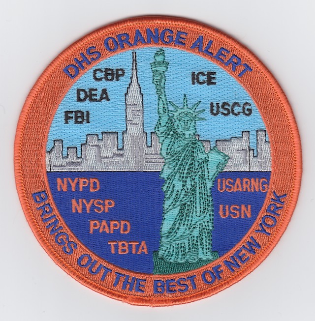 US 024 Immigration Customs Enforcement DHS Orange Allert
